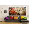 Quadro Pintura Tela Arvores e Flores Modernas Em Altos Relevos Cod 2095 - 90cm (A) x 180cm (L) - 1
