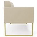 Ver mais imagens de Sofá Namoradeira Base Industrial Dourado Ana Suede Bege - Ibiza