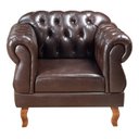 Ver imagem 1 de Poltrona Chesterfield Elisabeth Courano Marrom Café