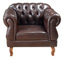 Ver imagem 1 de Poltrona Chesterfield Elisabeth Courano Marrom Café