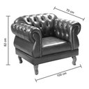 Ver imagem 5 de Poltrona Chesterfield Elisabeth Courano Marrom Café
