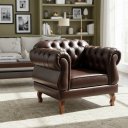 Ver imagem 3 de Poltrona Chesterfield Elisabeth Courano Marrom Café
