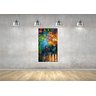 Quadro Pintura Tela Cidade Paisagem Urbana Cod 4308 - 130cm (A) x 70cm (L) - 1