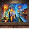 Quadro Pintura Tela Cidade Paisagem Urbana Cod 4016 - 120cm (A) x 160cm (L) - 1