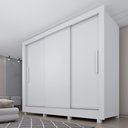 Ver imagem 1 de Guarda Roupa Casal 3 Portas Taiffa 190cm com Pés Yescasa Branco/Neve