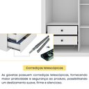 Ver imagem 7 de Guarda Roupa Casal 3 Portas Taiffa 190cm com Pés Yescasa Branco/Neve