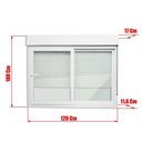 Ver imagem 2 de Janela Integrada Pvc 2 Folhas Vidro Liso com Cremona Itec