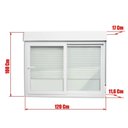 Ver imagem 2 de Janela Integrada PVC 2 Folhas Vidro Liso com Cremona Itec Branco