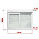 Ver imagem 2 de Janela Integrada PVC 2 Folhas Vidro Liso com Cremona Itec Branco Brimak