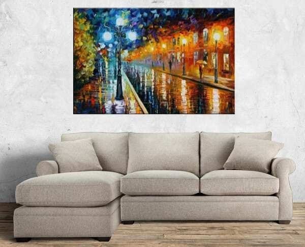 Quadro Pintura Tela Cidade Paisagem Urbana Cod 4017 100cm A X 150cm L Madeiramadeira 4639