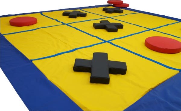 Madeira maciça Tic-tac-toe jogo de tabuleiro, brinquedos para crianças