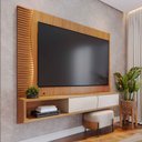 Ver imagem 3 de Conjunto de Sala Home Lume Nobre Freijó Off White para TV 65 Polegadas com Iluminação LED Colibri