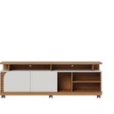 Ver imagem 4 de Conjunto de Sala Home Lume Nobre Freijó Off White para TV 65 Polegadas com Iluminação LED Colibri