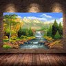 Quadro Pintura Paisagem Óleo Sobre Tela Cod 3017 - 70cm (A) x 110cm (L) - 2
