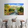 Quadro Pintura Paisagem Óleo Sobre Tela Cod 3017 - 70cm (A) x 110cm (L) - 1