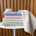 Ver imagem 6 de Toalha Banho Serena 95% Algodão Jacquard 70 X 130cm Camesa - Azul