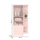 Ver imagem 5 de Jogo Quarto Infantil Doce Sonho Berço Cômoda e Guarda Roupa Qmovi