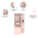 Ver mais imagens de Jogo Quarto Infantil Doce Sonho Berço Cômoda e Guarda Roupa Qmovi