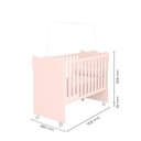 Ver imagem 4 de Jogo Quarto Infantil Doce Sonho Berço Cômoda e Guarda Roupa Qmovi