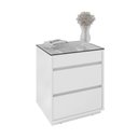 Ver imagem 7 de Kit 02 Mesas De Cabeceira Organizadora Ellie 3 Gavetas Branco