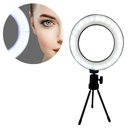 Ver imagem 3 de Iluminador Ring Light Tripe Mesa Portatil Luz Quente/fria 6 Pl- 16 Cm