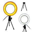 Ver imagem 1 de Iluminador Ring Light Tripe Mesa Portatil Luz Quente/fria 6 Pl- 16 Cm