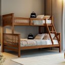 Ver imagem 3 de Beliche com Cama Casal Solteiro Madeira Maciça Grade Escada