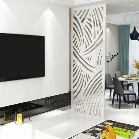 Painel Vazado Divisória Mdf Madagascar Branco - 1,80x2,40m