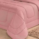 Ver imagem 3 de Kit Edredom Confort Casa Dona Dupla Face Casal Queen 6 Pçs Com Lençol Rosé