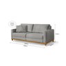 Sofá Aeron.Up - 3 Lugares 1,68M - Linho Cinza - Vanessa Estofados - 3