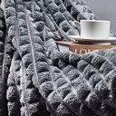 Ver imagem 2 de Cobertor Coberta Tok Max Queen Ultrasoft Alto Relevo Dupla Face - Gris