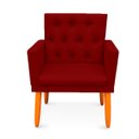 Ver imagem 3 de Kit 2 Poltronas Cadeira com Capitonê para Sala Clássica e Confortável em Suede