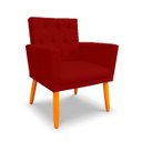 Ver imagem 5 de Kit 2 Poltronas Cadeira com Capitonê para Sala Clássica e Confortável em Suede