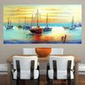 Quadro Pintura Tela Moderna Marinas Cod 2425 - 80cm (A) x 160cm (L) - 3