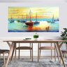 Quadro Pintura Tela Moderna Marinas Cod 2425 - 80cm (A) x 160cm (L) - 1