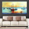 Quadro Pintura Tela Moderna Marinas Cod 2425 - 80cm (A) x 160cm (L) - 4
