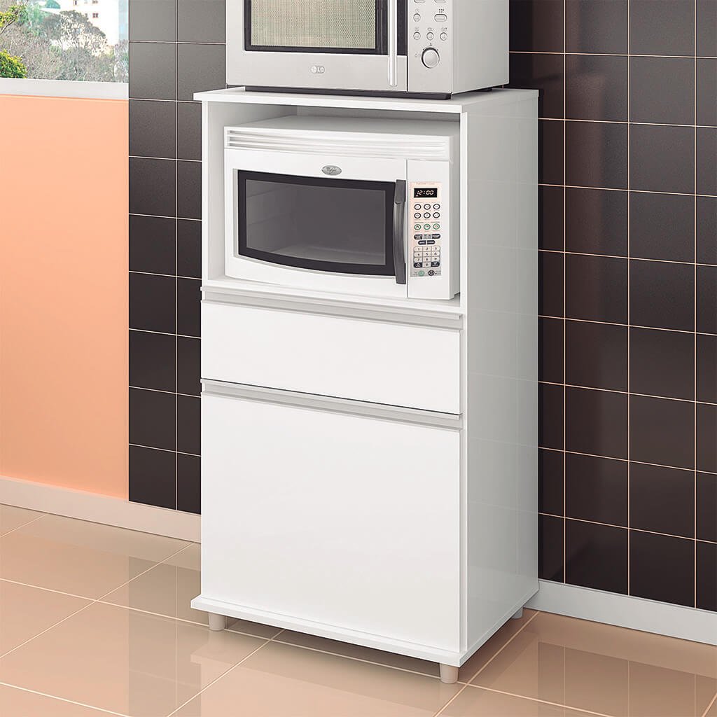 Balcão para forno e Micro-Ondas Branco - 1