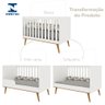 Quarto de Bebê Retrô Lorena Berço 3 em 1 Ludmila Cômoda Infantil Branco Fosco Bétula Carolina Baby - 4