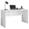 Livreiro e Mesa para Escritório 136cm Cubic Branco Louro Freijó - Caemmun - 3