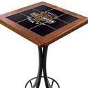 Ver imagem 2 de Mesa Madeira Azulejo 60x60cm - Bistrô Fixa 98cm - Natural - Harley Davidson