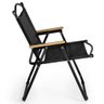 Kit 4 Cadeiras Dobráveis de Praia e Acampamento Ultra Leve em Tecido e Metal - Preto - 4