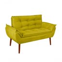 Ver imagem 1 de Namoradeira Opala Elegante Suede Amarelo