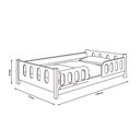 Ver imagem 4 de Cama de Criança Infantil Juvenil Montessoriana Melissa com Grade de Proteção Branca