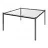 Conjunto de Mesa Ornata 90x90cm com 4 Cadeiras Olívia Cromado e Tampo de Vidro Tubform - 4
