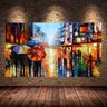 Quadro Pintura Tela Cidade Paisagem Urbana Cod 4025 - 70cm (A) x 130cm (L) - 6