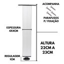 Ver imagem 2 de Kit 6 Pé Alumínio 22cm Fosco Cozinha Móveis 40x40 Regulável