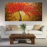 Quadro Pintura Tela Arvores e Flores Modernas Em Altos Relevos Cod 2061 - 60cm (A) x 120cm (L) - 4