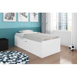 Cama Baú Camila Solteiro Framar Branco - 3