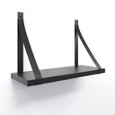Ver imagem 1 de Prateleira em Mdf Preto 40x15cm com Alça Cor Preto