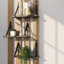 Ver imagem 3 de Prateleira em Mdf Preto 40x15cm com Alça Cor Preto